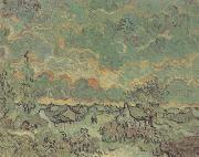 Vincent Van Gogh Cottages and Cypresses:Reminiscence of the North (nn04) France oil painting artist